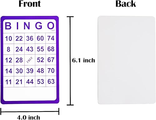 Miniatura 3 de Yuanhe 100 tarjetas de bingo Resuable Bingo Juego de papel cartulina a granel, 5 colores