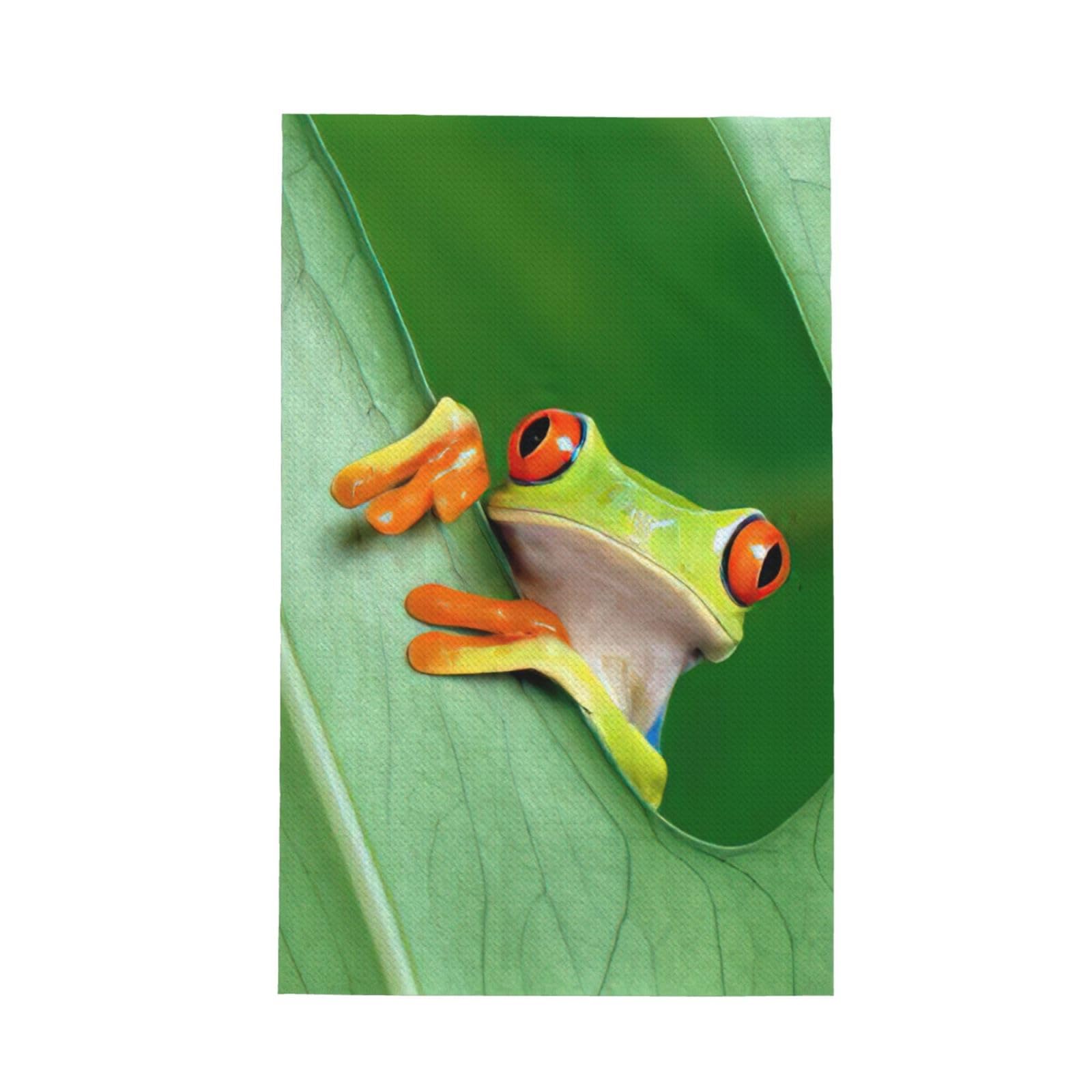 Uusnwaa Tree Frog Baby Printed Waffle Microfiber Kitchen Towels
