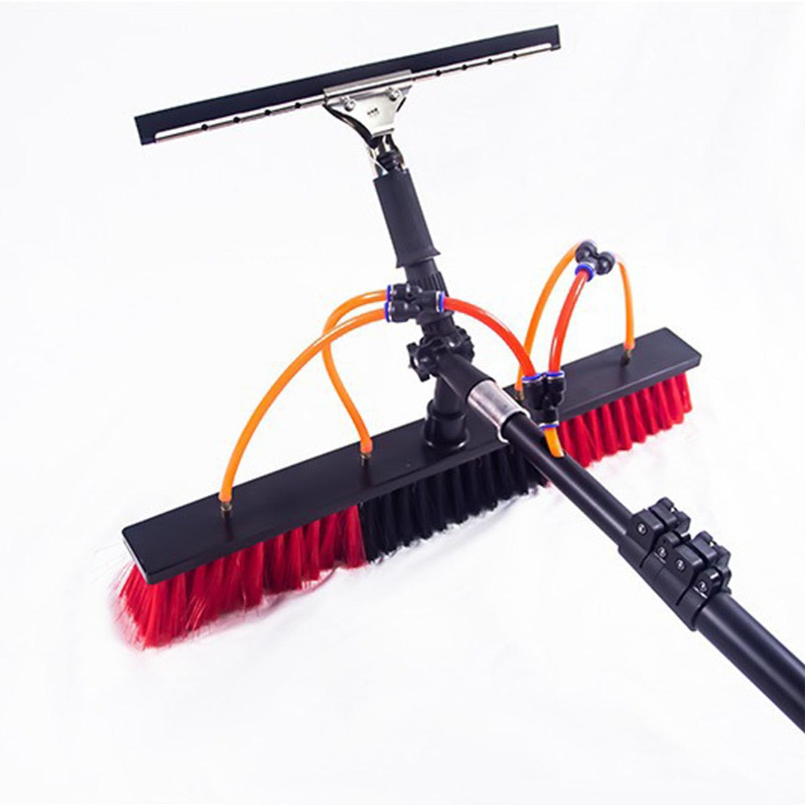Kit Pulizia Pannelli fotovoltaici, 9.2 Metri pulitore Regolabile in Lunghezza per la Pulizia delle finestre, Spazzola telescopica Set per Pannelli solari e finestre. 35CMBrushHead-3.6m