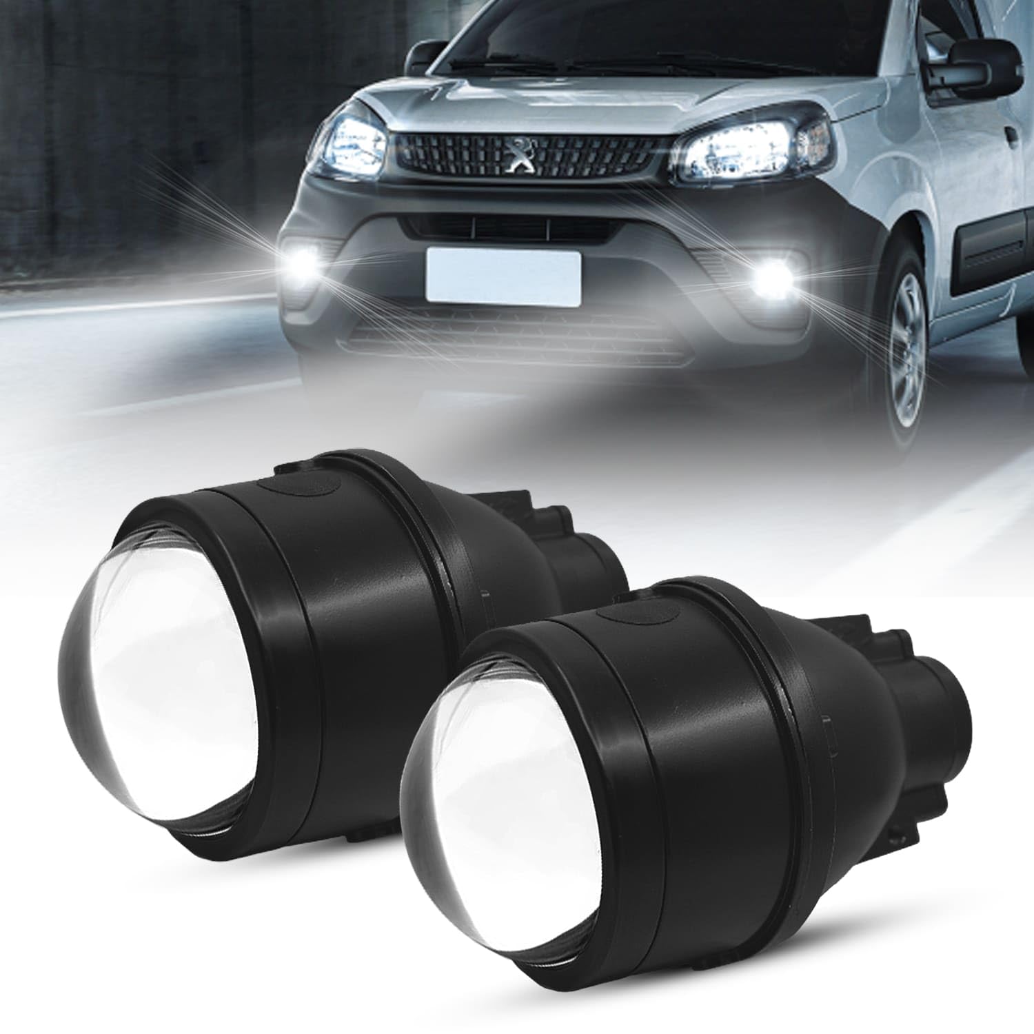 FABTEC 3.0-Inch Fog Light Projector Lens for Cars – High/Low Beam H11/H8 Compatible Projector Housing (Bulb Not Included)-image-6