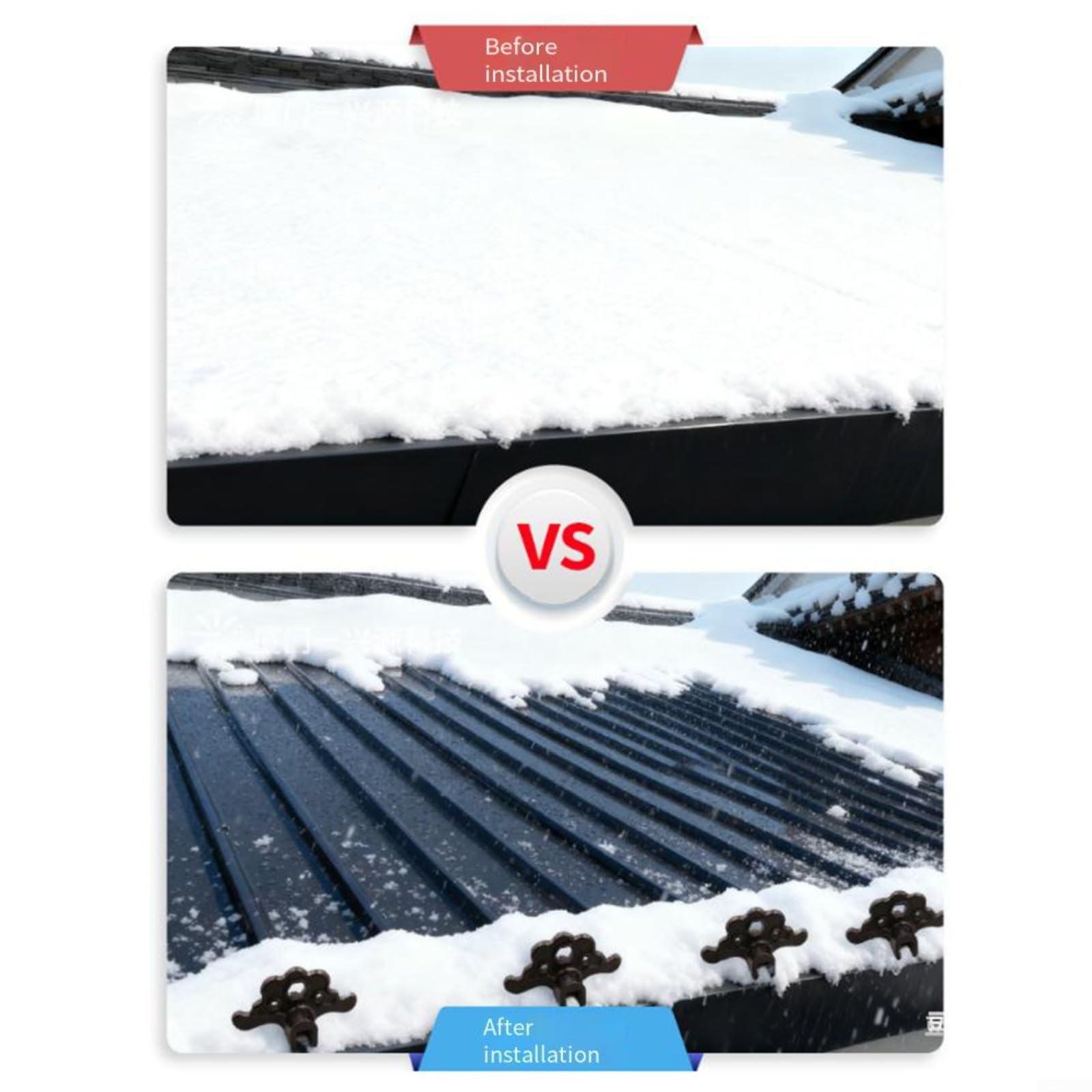 Lot de 10 pare-neige pour toits métalliques, pare-neige et toits - Empêche l'accumulation de neige sur le toit