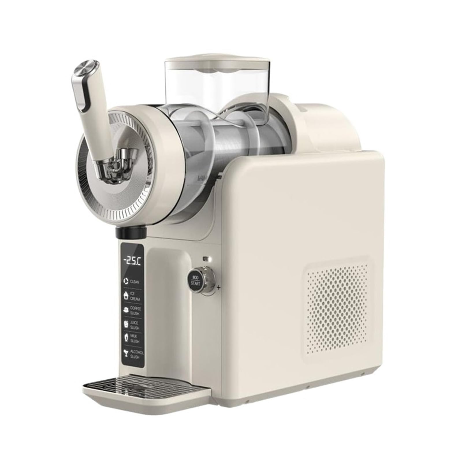 Mini Máquina De Granizado Portátil For Uso Doméstico, Helado con Capacidad 1,8 L, Exprimidor Batidos Hielo Potente TrituracióN De Hielo(White)