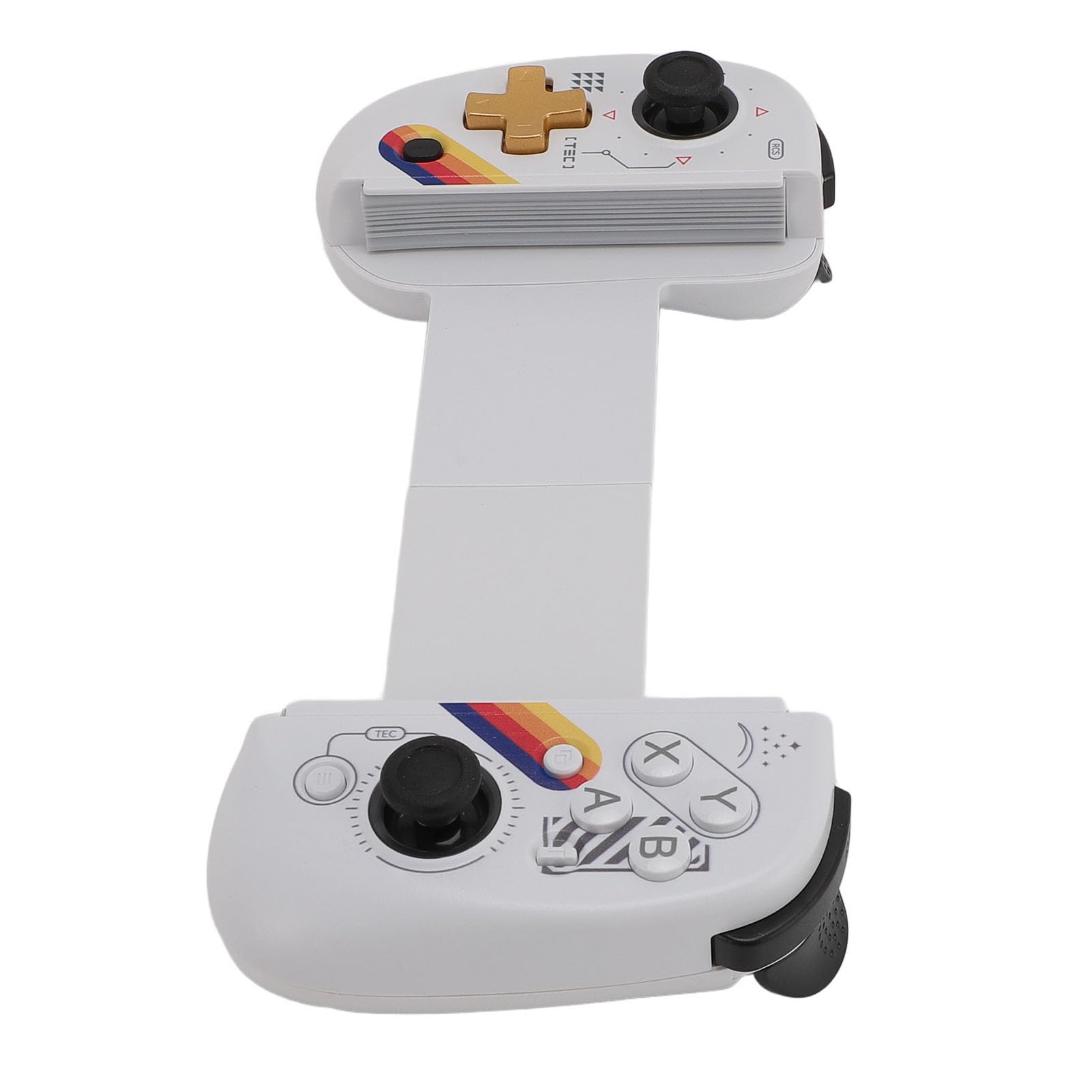 GOWENIC Controller di Gioco Mobile Senza Fili, Joystick Hall RGB con Vibrazione, Giroscopio a 6 Assi per Tablet IOS, Smartphone, PC, Design Antiscivolo, Alta Precisione