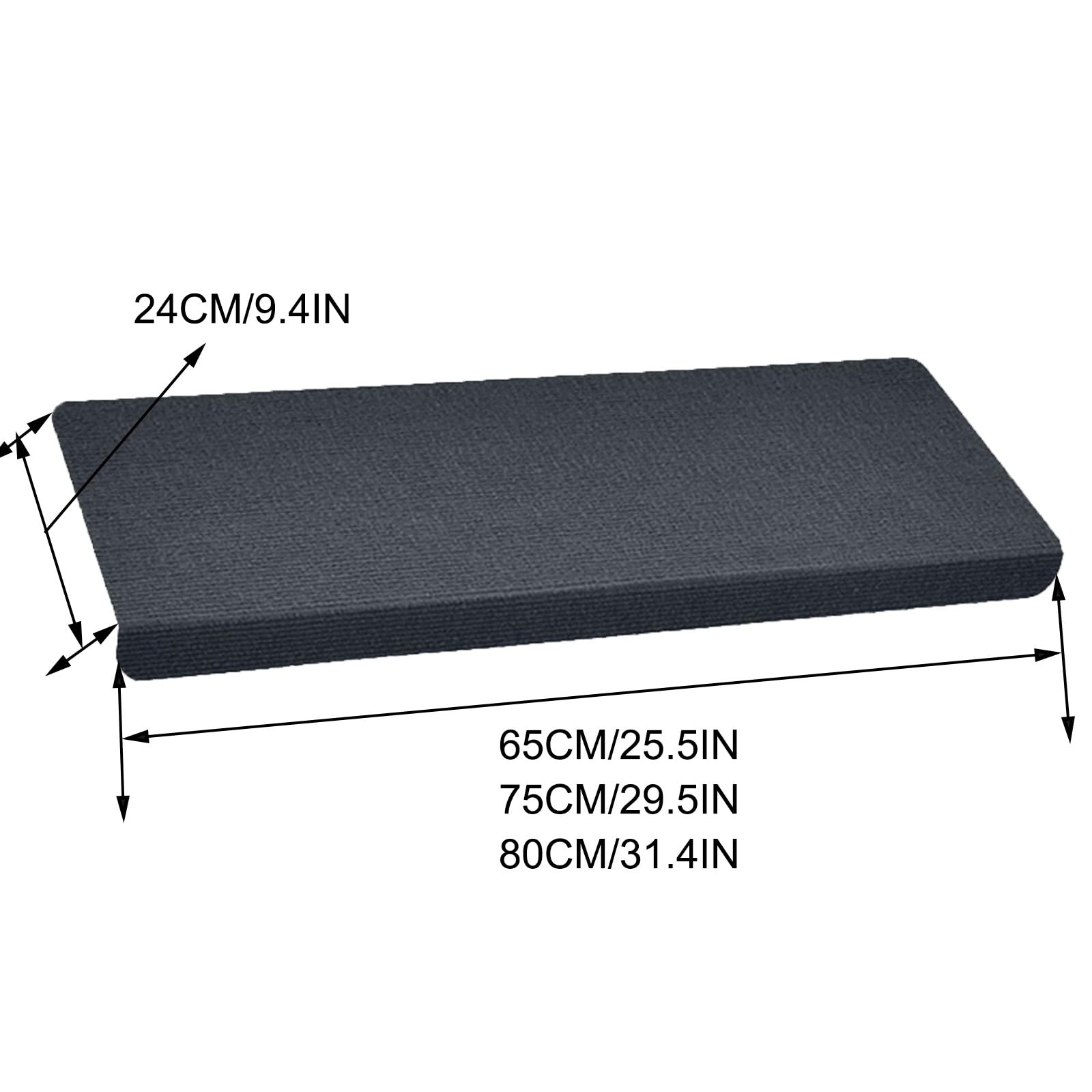 Strisce antiscivolo per scale esterne, Tappetini Antiscivolo Scale Interne, Tappetino Antiscivolo e AutoadesivoProtezione, non facile lasciare residui adesivi(Gray2,65CM/25.5IN)