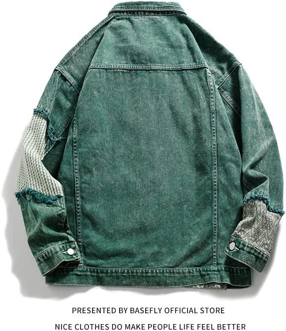 Patchwork Men Women Unisex Denim Jean Jacket Coat Bomber Shirt Casual Couple Retro Streetwear Autumn