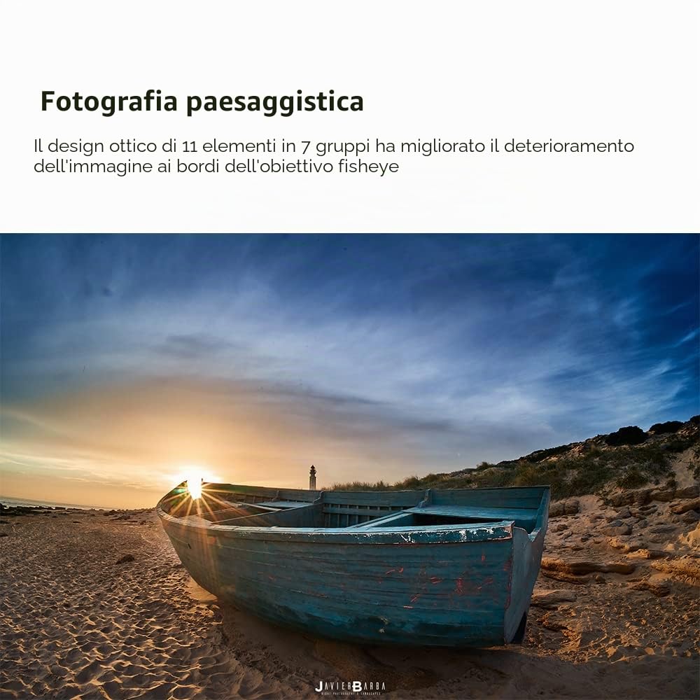 TT Artisan Fisheye - Obiettivo 11 mm f 2.8, compatibile con Sony E Mount ultra grandangolare per formato full frame in alloggiamento in alluminio, angolo di visione 180 gradi, Nero