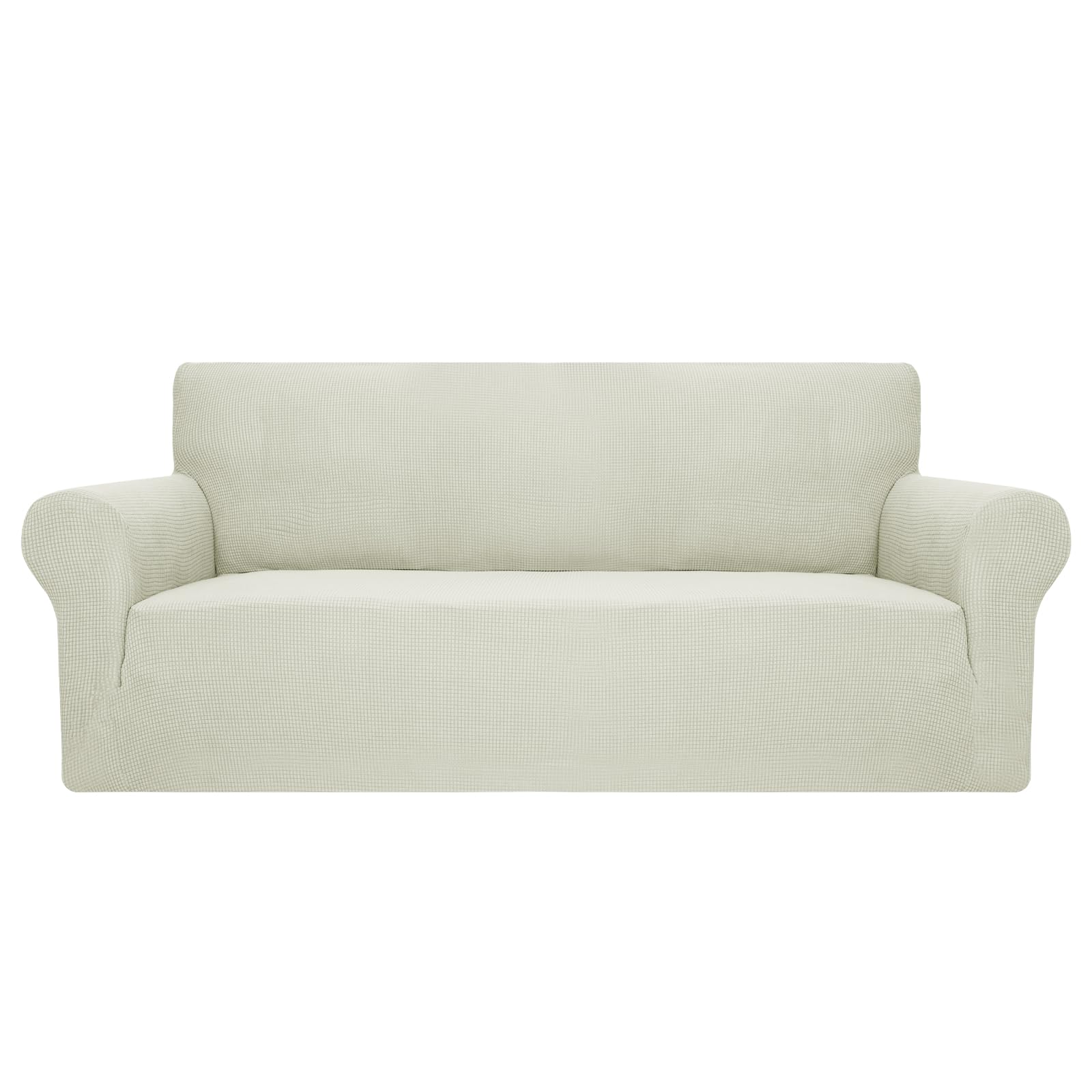 JIVINER High Stretch Couch Covers for 3 Cushion Couch, 1-Piece Jacquard Sofa Slipcovers Fitted Washable Sofa Covers with Elastic Bottom Furniture