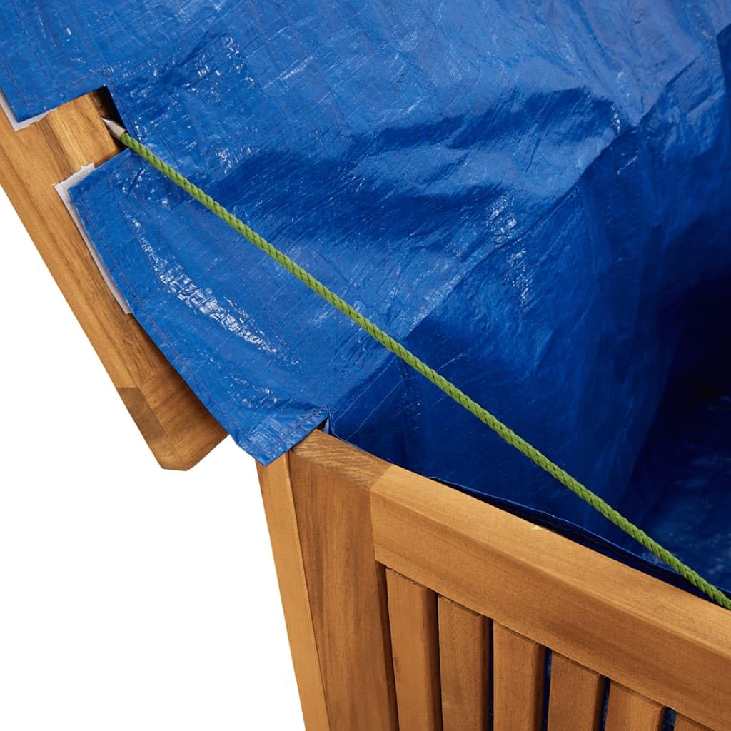 Gartenbox Holz Auflagenbox Holz wasserdicht Holztruhe mit Deckel Aufbewahrungsbox Auflagenbox Akazie Wetterfest-75 x 75 x 58 cm