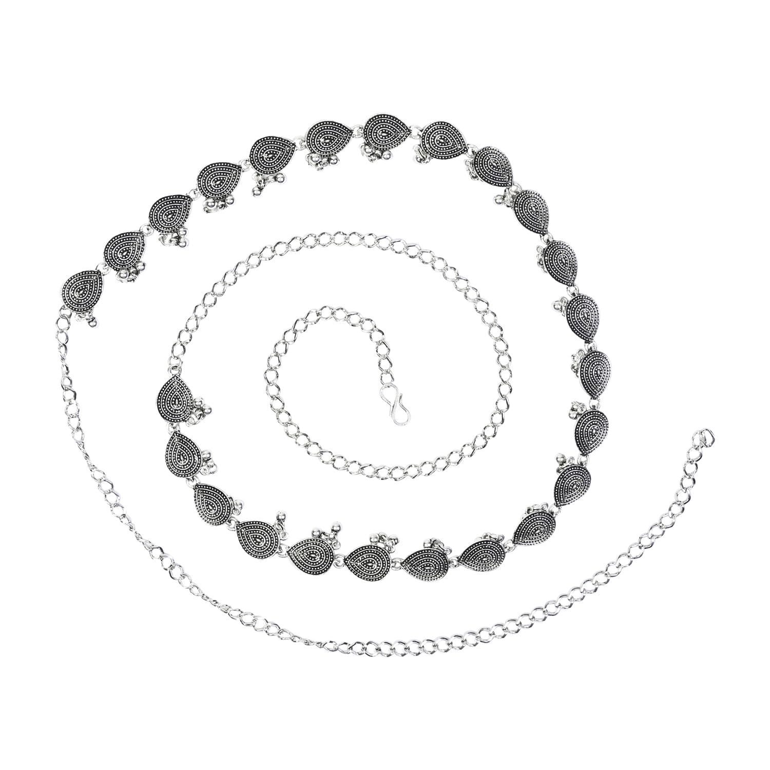I Jewels Navratri Ethnic Silver Oxidised Traditional Adjustable Boho Waist Chain/Belly Chain/Kamarband For Women (B063S) (B0DFM1MG7L) Amazon Price History, Amazon Price Tracker