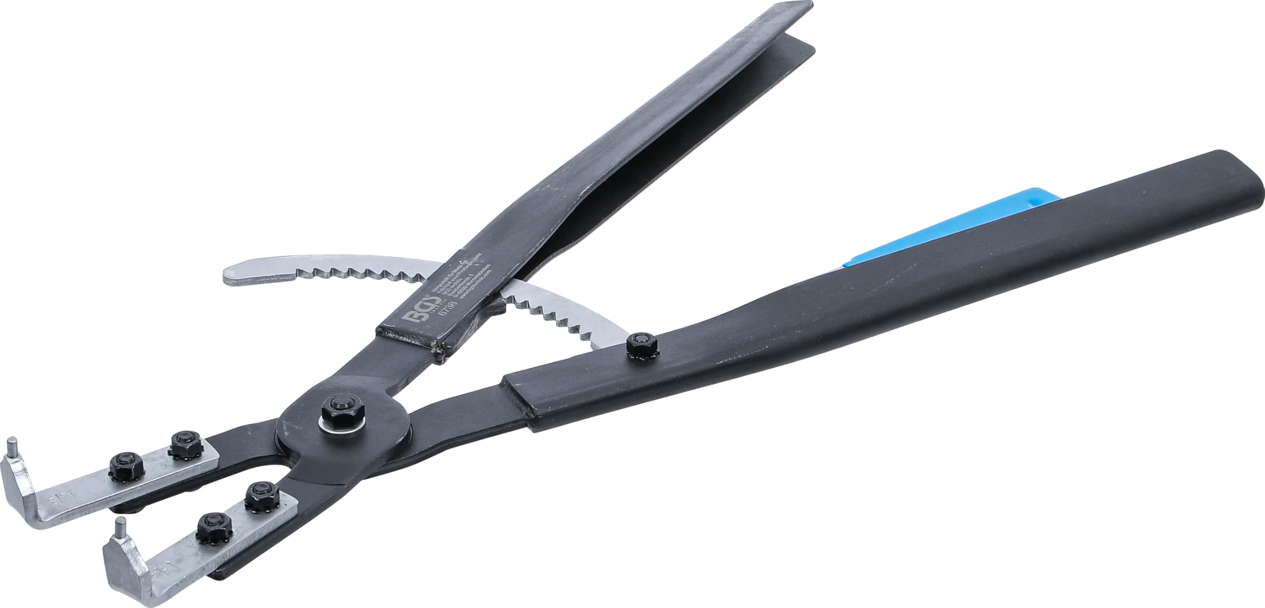 BGS 6738 | Pinza per anelli seeger | piegata | per seeger interni | 500 mm