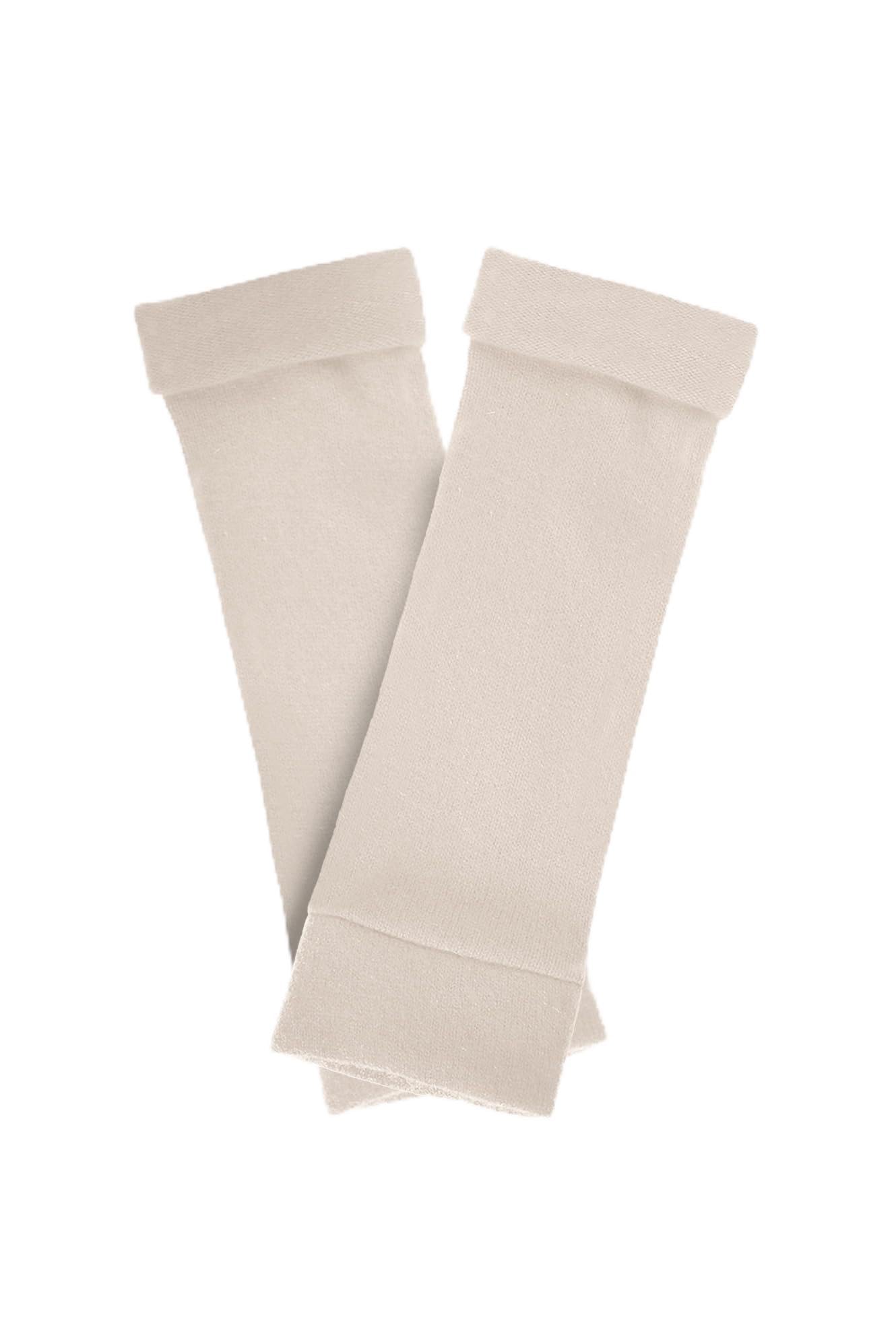 Turtle Doves 100% Recycled Cashmere Fingerless Gloves Chino