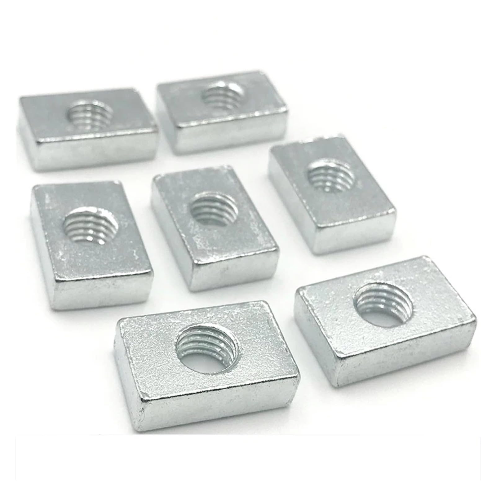 Tuercas rectangulares de acero inoxidable, Tuercas rectangulares M3-M8, 10/50 unidades, acero al carbono galvanizado, perfil de aluminio, accesorio(50pcs,M6x20x13x4)