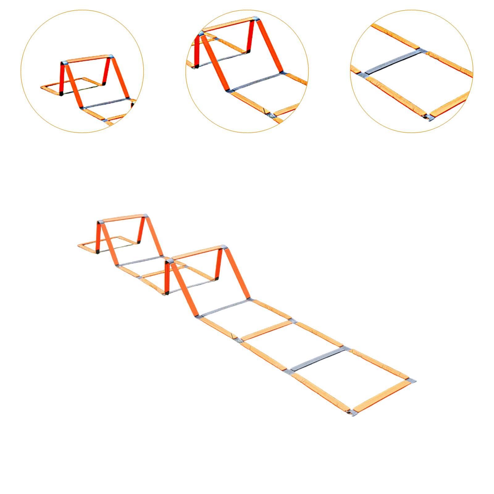 Oshhni Escalera de Entrenamiento de Agilidad 18 pies 11 peldaños en casa Gimnasio obstáculos de Salto Equilibrio