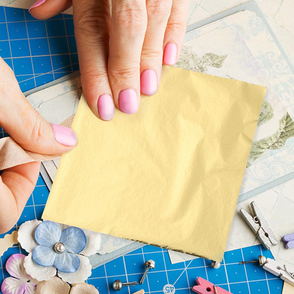 MAGICLULU Gold Foil Paper for Crafts 200 Sheets Gilding Craft Foil Sheets DIY Decor