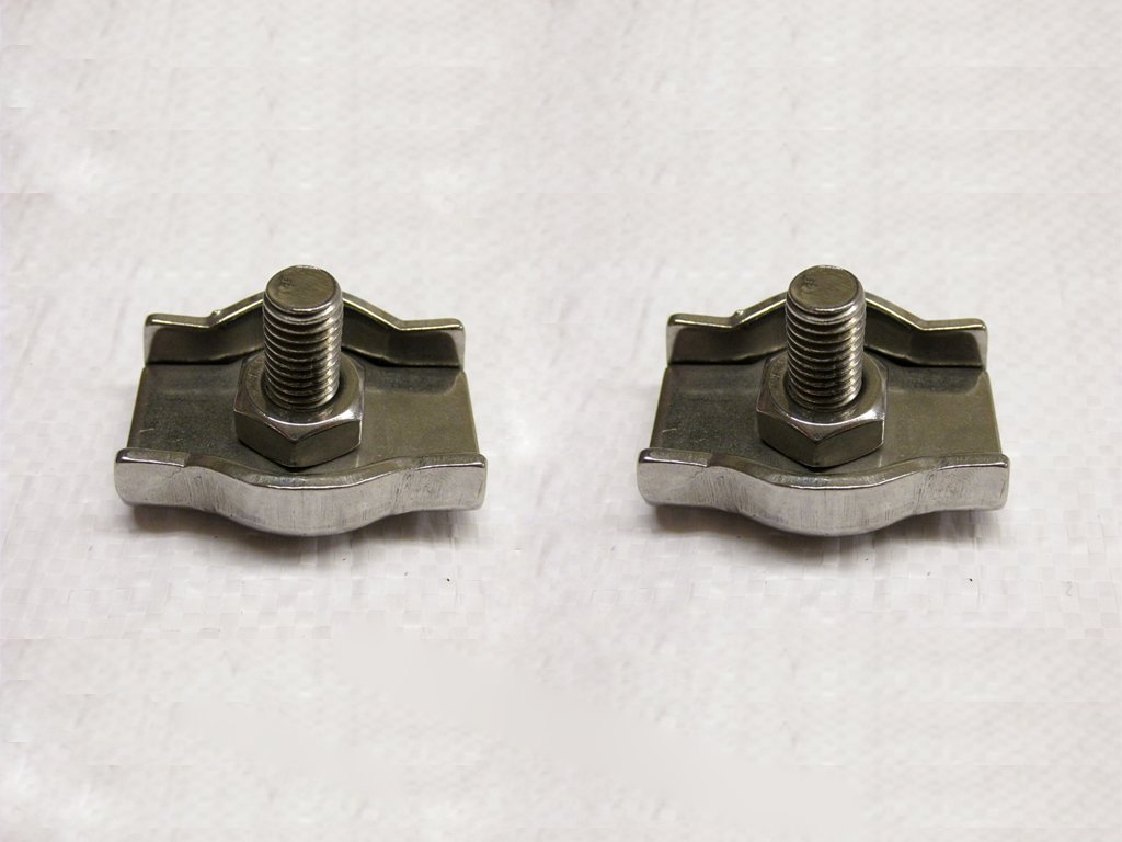 Simplex Wire Rope Grips Stainless Steel 4Mm X2 (Loop Boat Clamps) 707152583879