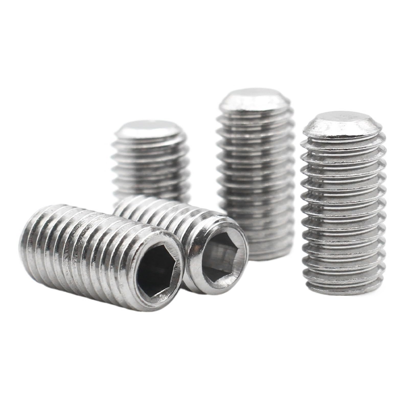 Tornillos de fijación hexagonales sin cabeza, 10 tornillos de fijación con punta de copa hexagonal de acero inoxidable 304, longitudes de M2-M16 de 20-40mm(35mm,M16 (10pcs))