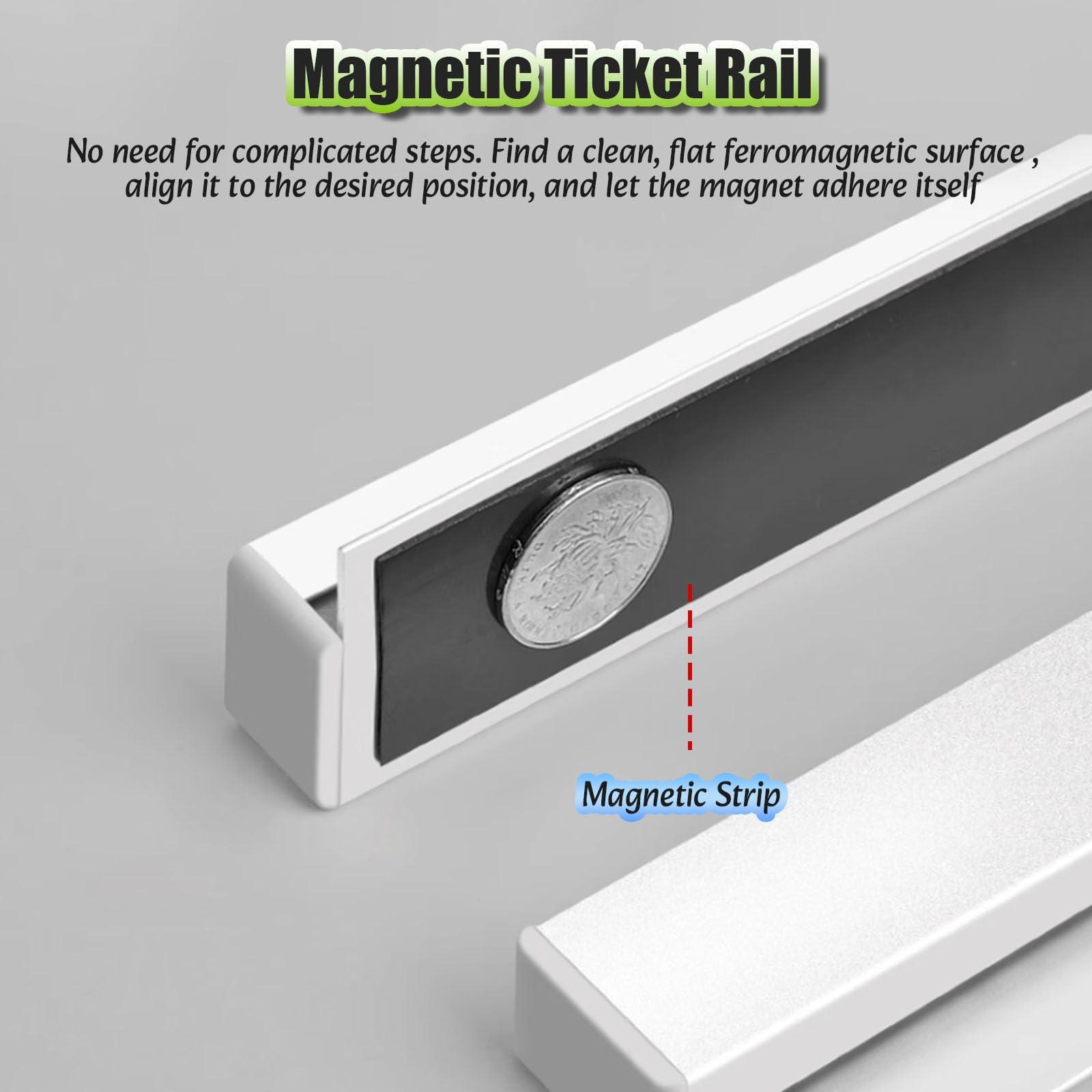 HAIXHX comandas para Restaurante 2 Piezas Porta-Tickets Porta-Recibos para Restaurante Frigorífico, Pinza Magnética 90cm, Expositor De Pedidos para Oficina Fast-Food Tienda Takeaway