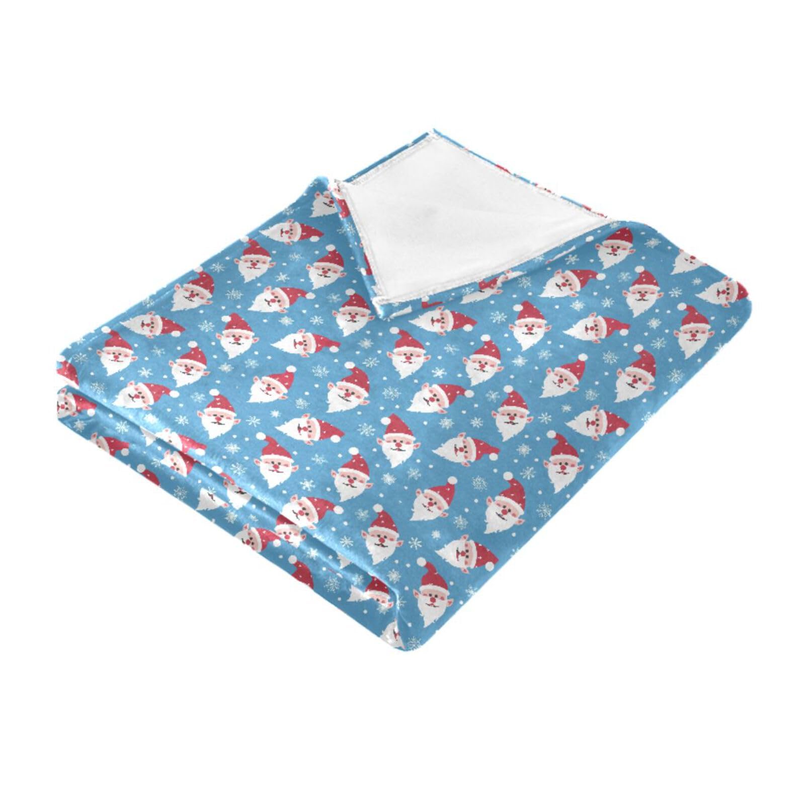 Couverture de Noël nain bleu grand plaid confortable salon et canapé