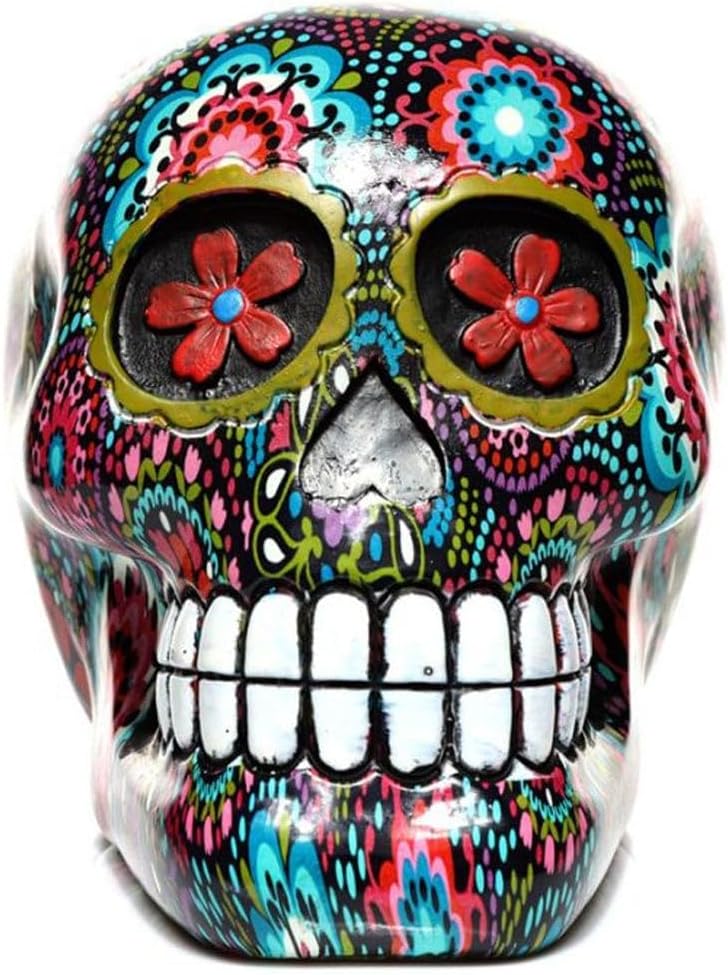 Puckator Decorative Skull - Day of The Dead - Floral Pattern