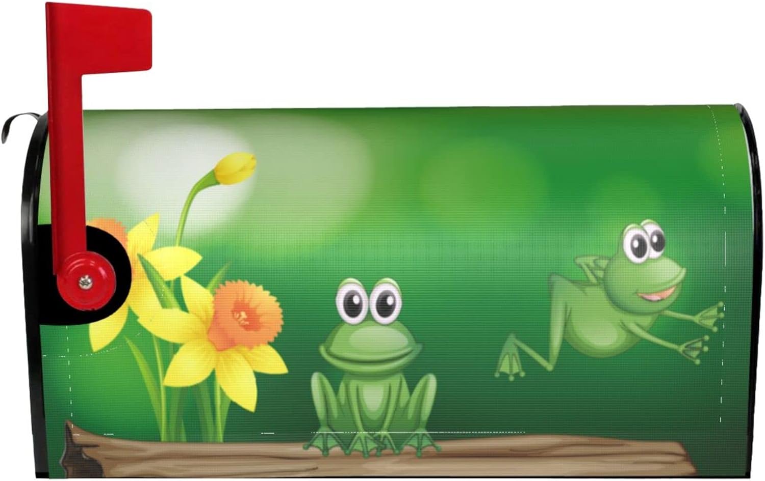 Joyidec Two Green Frogs Spring Mailbox Covers
