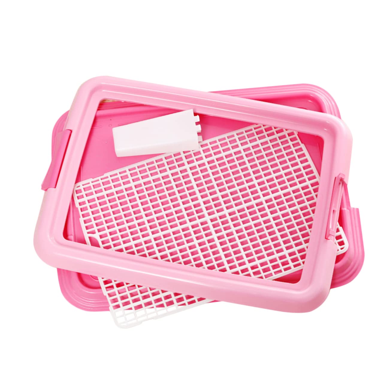 Housoutil Welpentoilette vom Typ Gitter aus Kunststoff, Rosa, für Drinnen