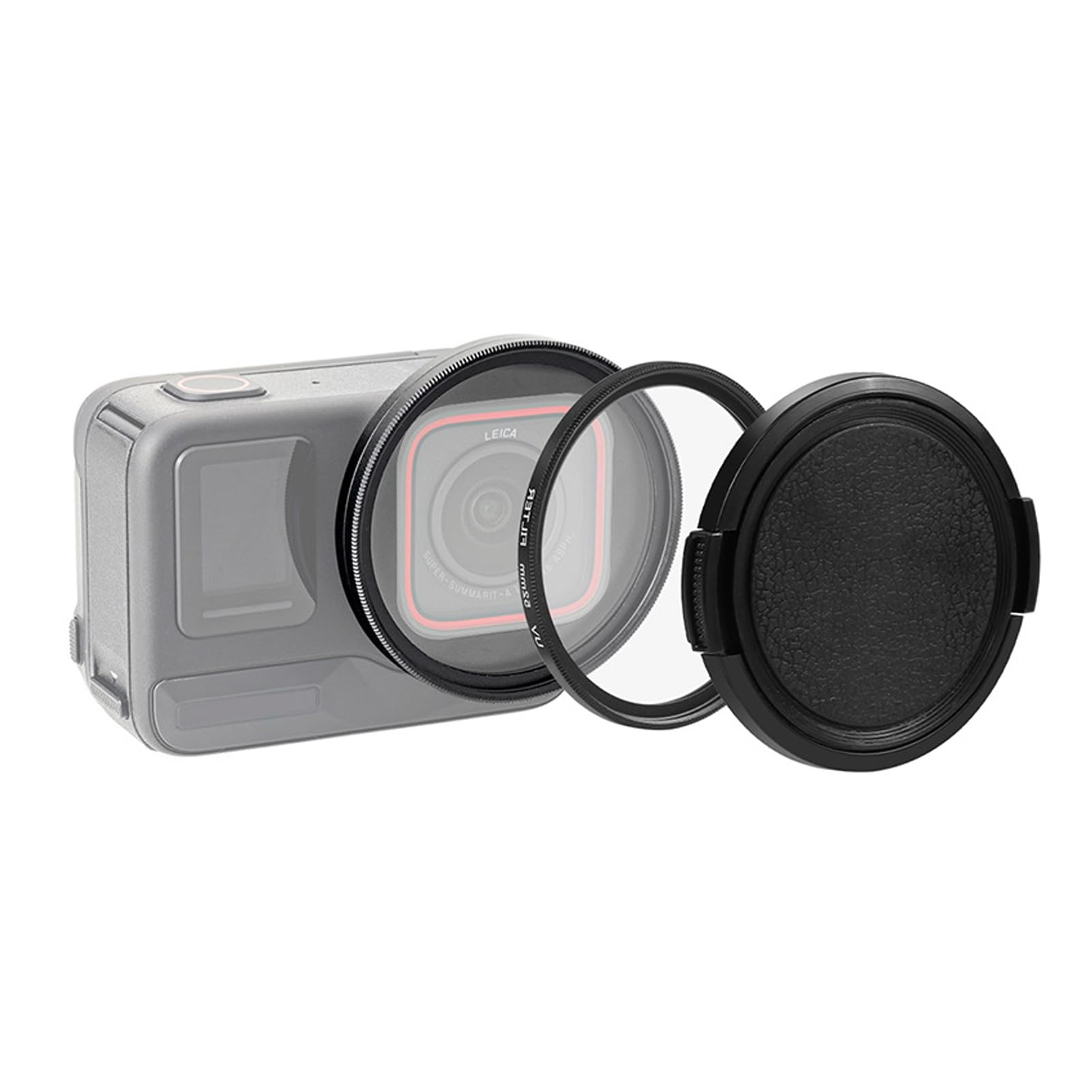 52mm Camera Lens Filter Holder Adapter Ring with UV Filter Lens Cap Cover Set Compatible for Insta360 Ace Pro Aluminum Alloy Lens Filter Protective Frame Bracket Sports Action Camera Accessories