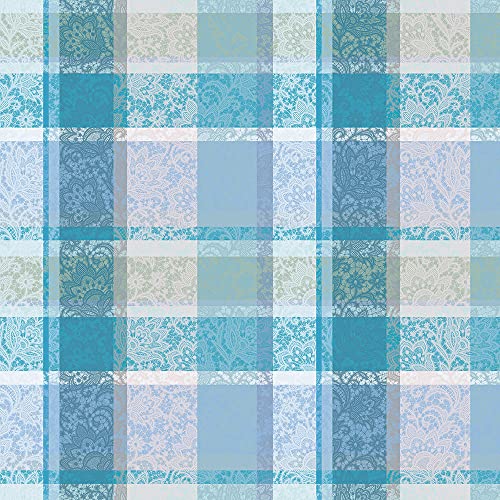 Garnier Thiebaut Mille Dentelles Turquoise Tablecloth, 35 X 35 Inches #TOP3