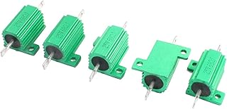 Green axia-l Lead Aluminum Wirewound Wire Wound Heatsink Power Resistors 25W 68 Ohm 5Pcs (Green axia-l Lead Aluminum Wirewound Wire Wound Heatsink Power Resistors 25W 68 Ohm 5Pcs Multi Resistance Opti