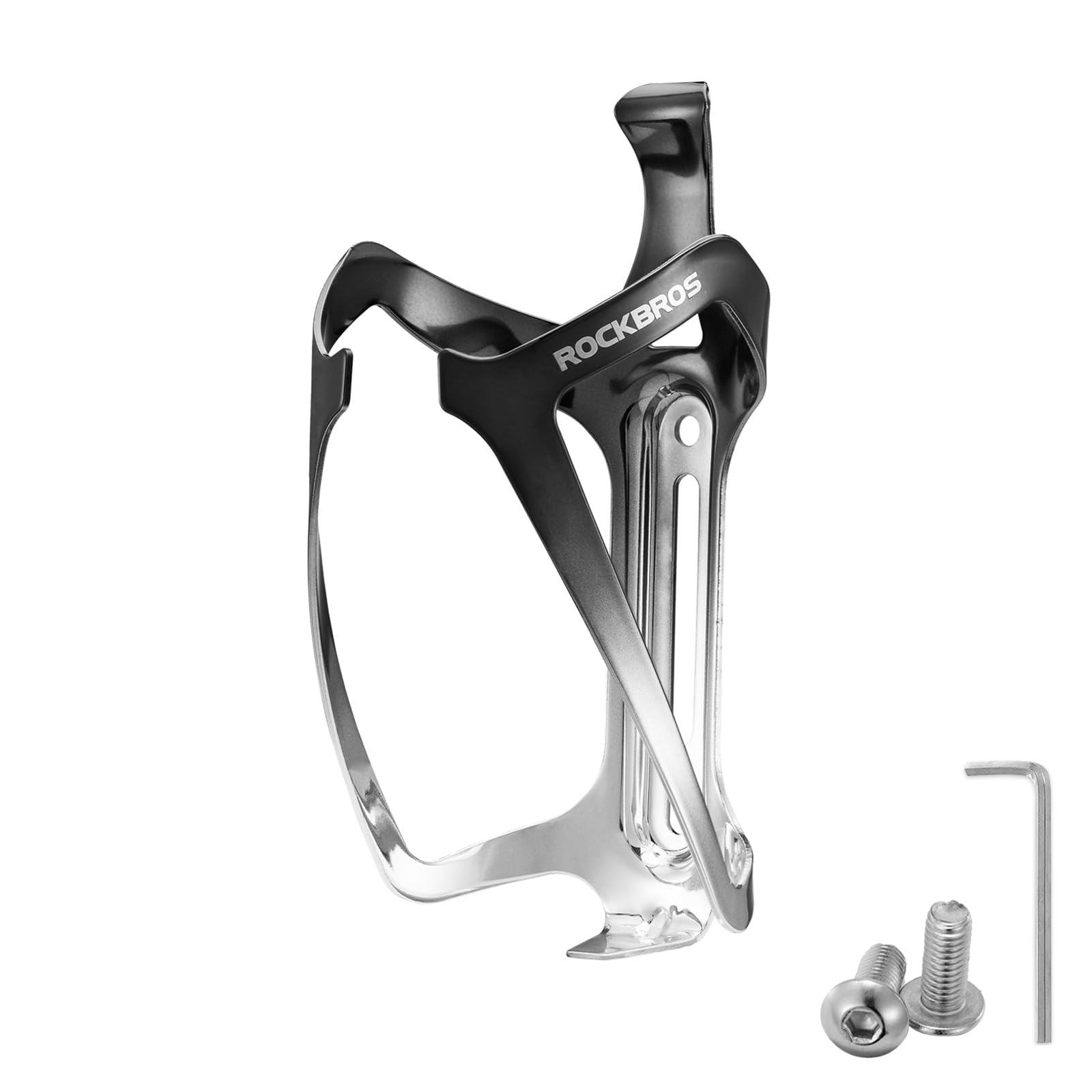 ROCKBROS Durable Aluminum Water Bottle Holder Bike Bottle Holder with Electroplating & Integrated Molding - Lightweight for Bicycle MTB, Road/Mountain