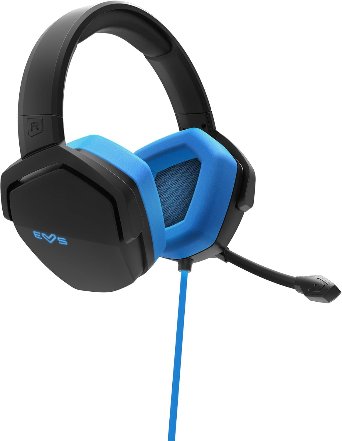 ES Gaming Headset ESG 4 Surround 7.1 Blue Headphones Gamer Headset (LED Lights, 7, 7.1 Surround Sound, Leather Over-Ear Pads) - Blue