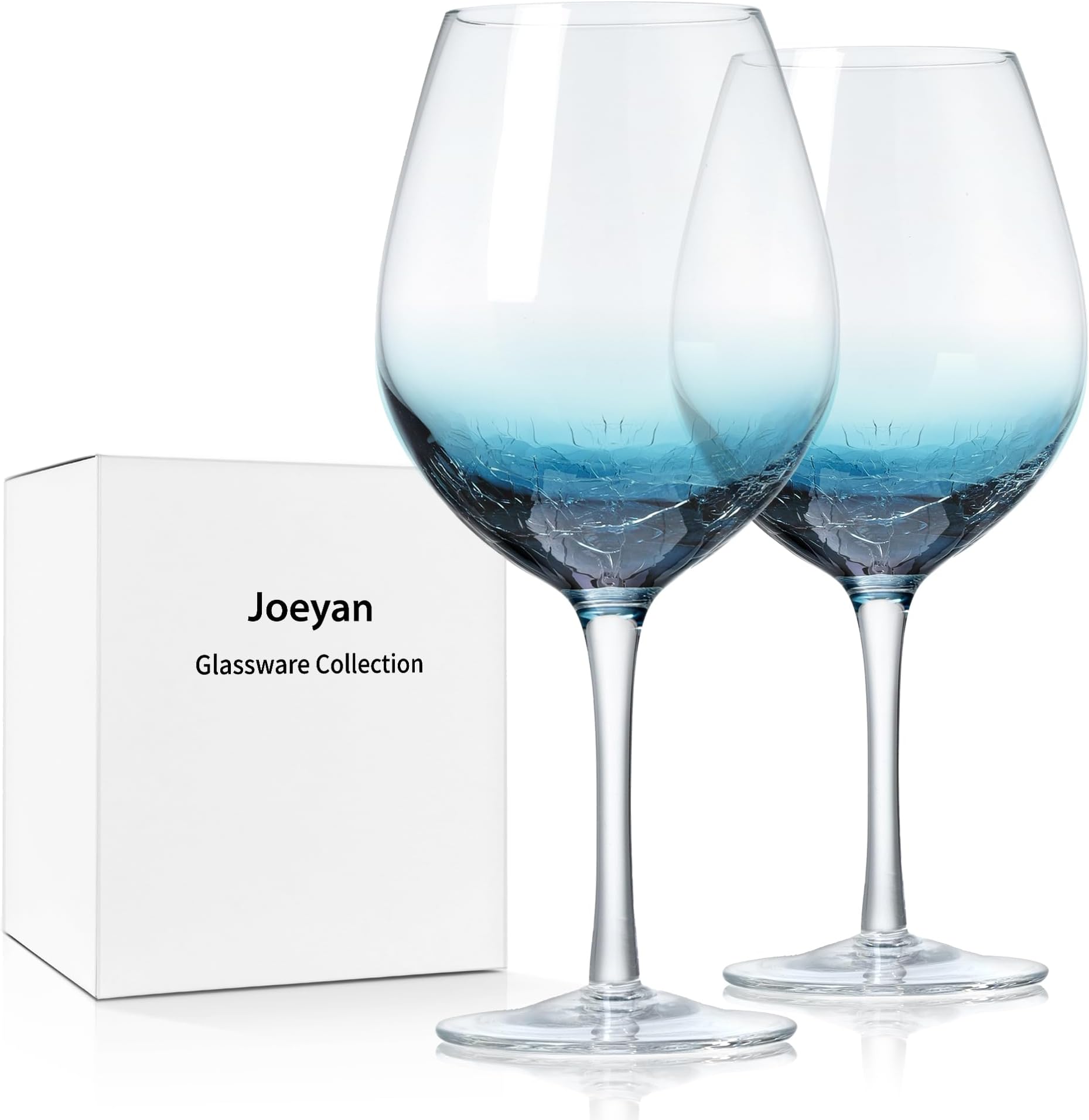 Bormioli Rocco Florian Red Wine Glasses - 535 ml, Set of 6, Bright Blue ...