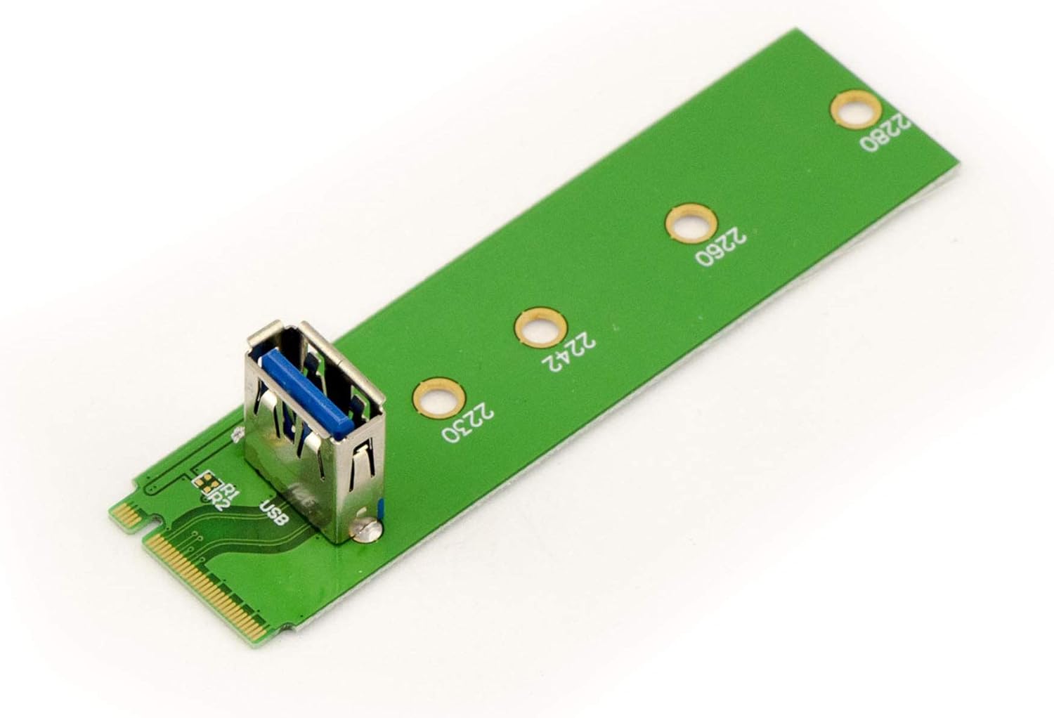Carte Contrôleur M.2 PCIe Vers 2 Ports USB 3.0 - Chipset NEC D720202 - Format 2280 - Compatible PC Portable