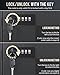 Uniclife 60 Position Key Cabinet Steel Security Storage Box with Combination & Key Lock, Resettable, Digital, Adjustable Racks, Colorful Labels & Hooks