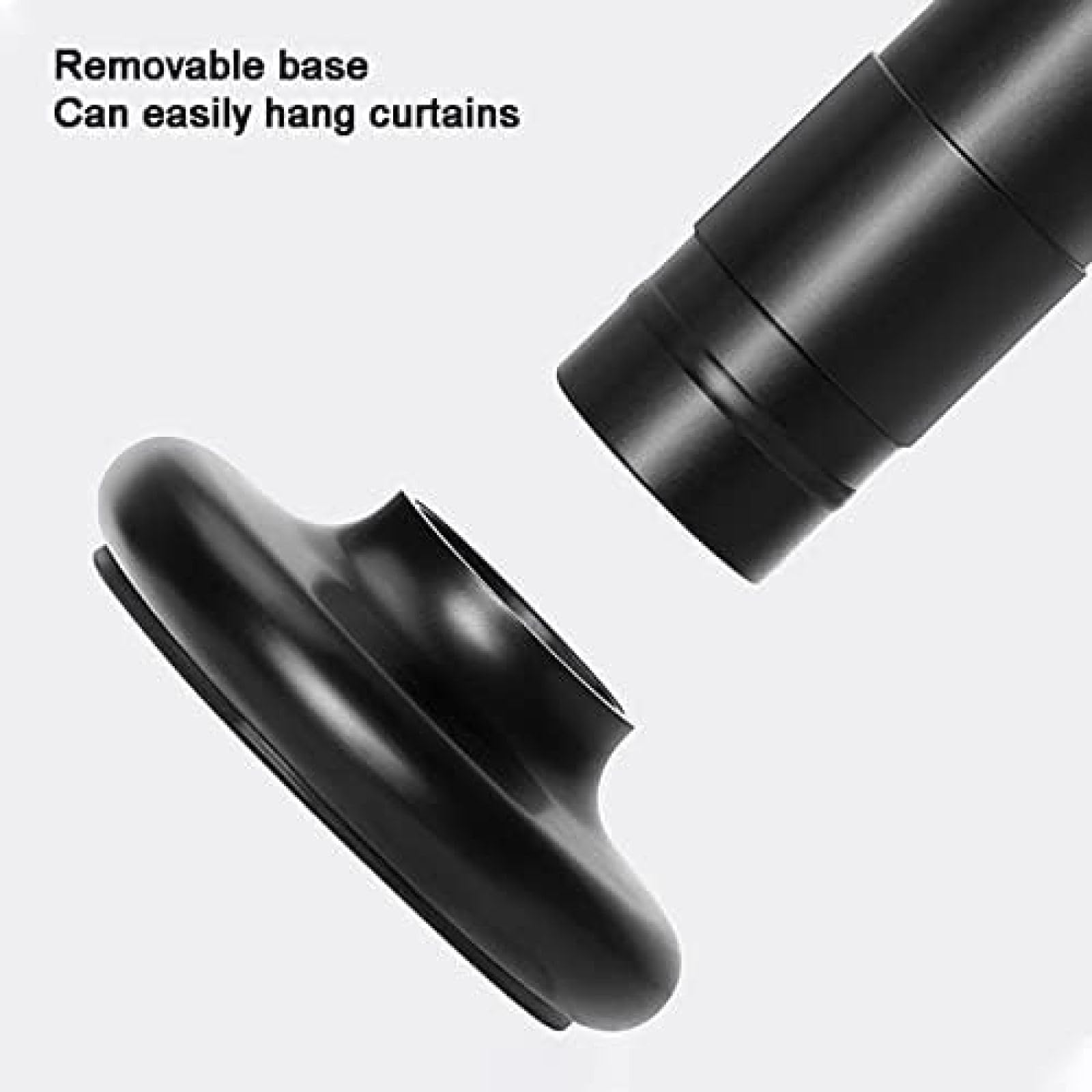 D Asta in acciaio inox Teon Rod senza trapano telescopico ain Rod Multifunctal per armadio finestra porta camera Det 110-190 cm (43-75 pollici)