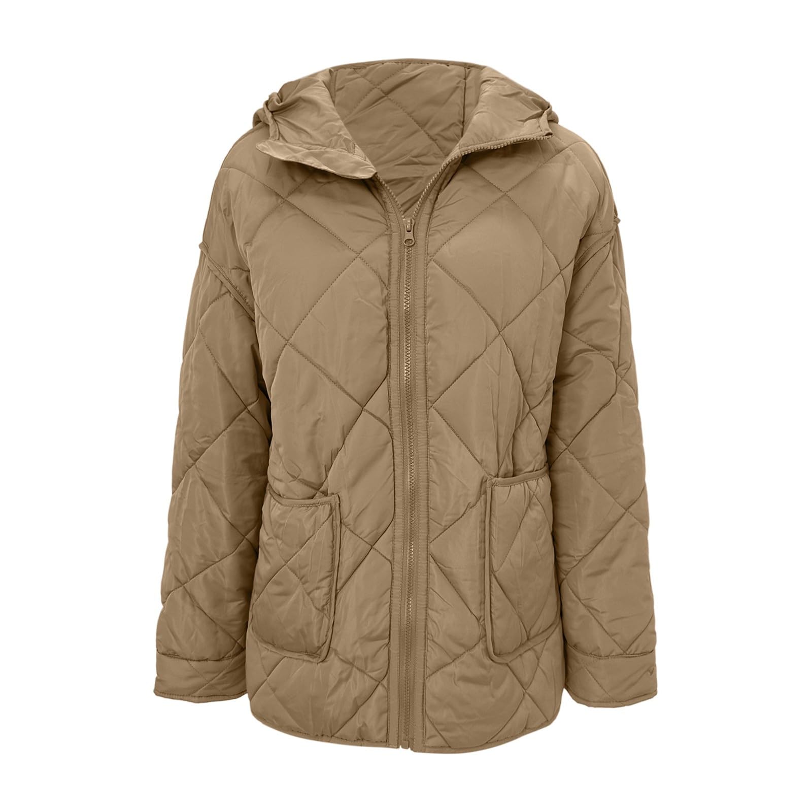 Piumini Donna Invernali, Giubbotto Donna Autunnale con Zip Mezza Stagione Trapuntato Piumino Ripiegabile Imbottito Elegante Invernale Caldo Antivento Giubbino per Quotidiano Viaggio