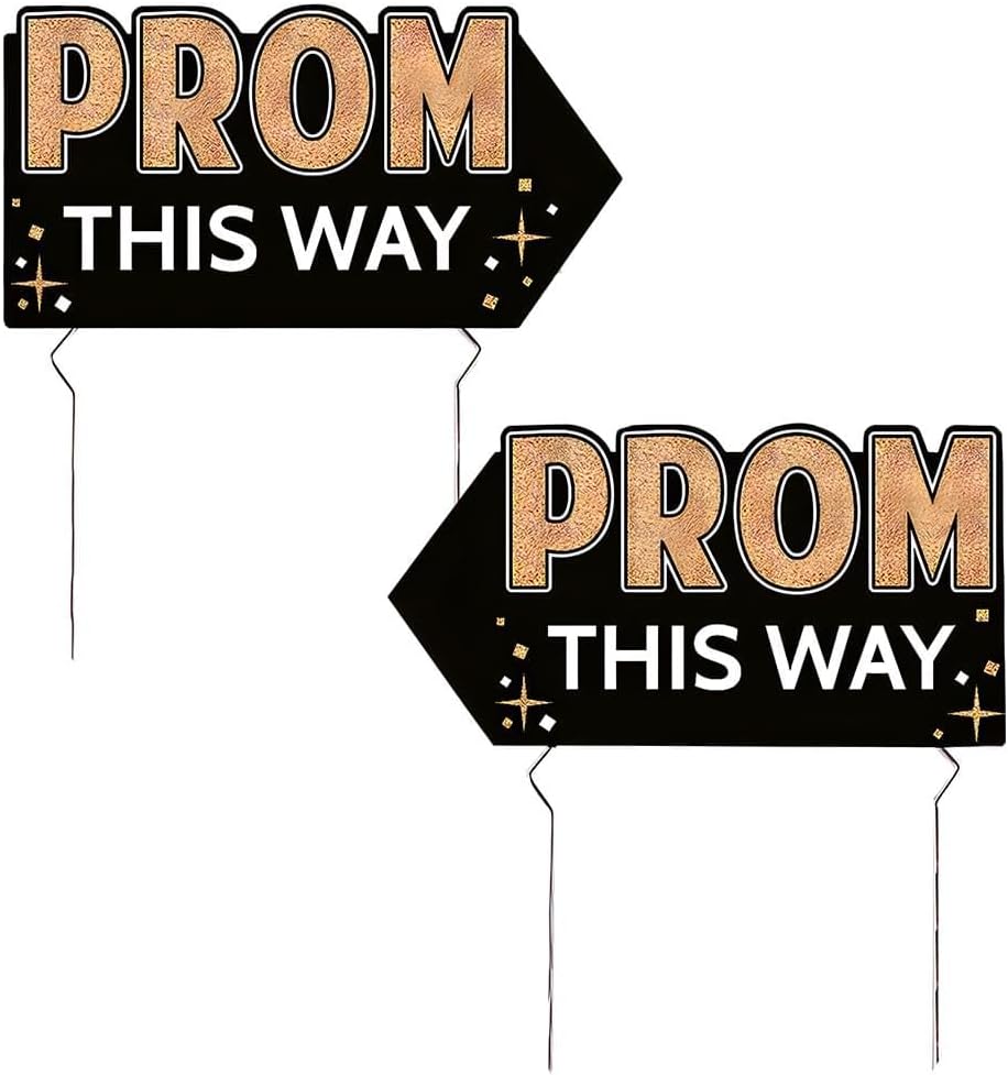 Prom This Way Directional Yard Signs, 2 Piece