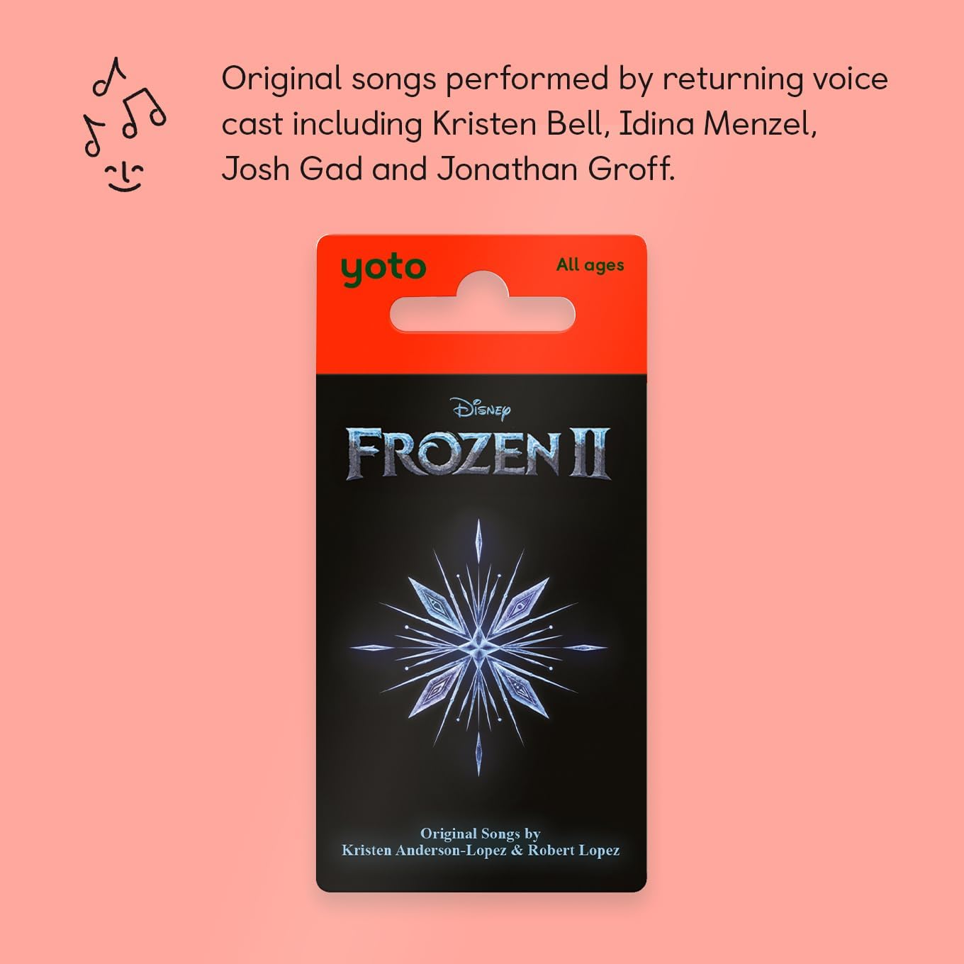 Yoto Frozen 2: The Songs - Kids Audio Card for Use with Player & Mini All-in-1 Audio Device, Screen-Free Listening with Fun Singalong Music for Playtime Parties & Travel