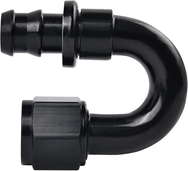 Conexão 4AN 180° Push Lock para Mangueira de Combustível EVIL ENERGY – 1 unidade