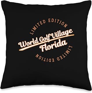 Retro Athletic World Golf Village FL Apparel Throw Pillow