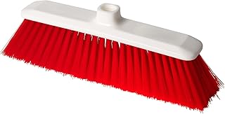 La Briantina HACCP - Escoba higiénica para ambientes y Contacto con Alimentos, 28 cm, no tóxica y Esterilizable, cerdas Suaves, código de Color Rojo
