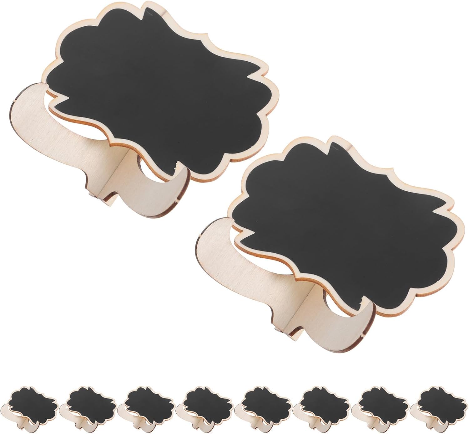 10pcs Small Chalkboard Signs Wooden Tabletop Mini Boards | Black Finish, Reusable and Deformation Resistant, Easy to Carry and Store