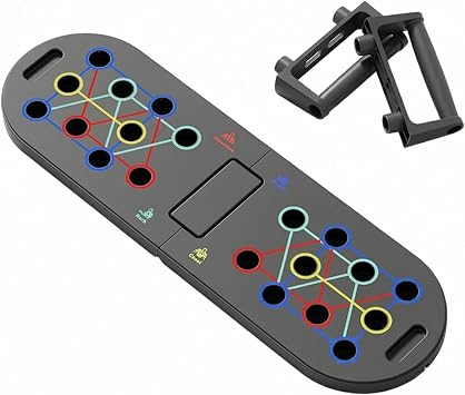 Foldable Push Up Board, Portable Multi-Function Fitness Exercise Board for Home Total Body Workout