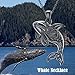 PELOVNY Ocean Killer Whale Pendant Necklace 925 Sterling Silver Ocean Orca Jewelry Birthday Christmas Gift For Women Men