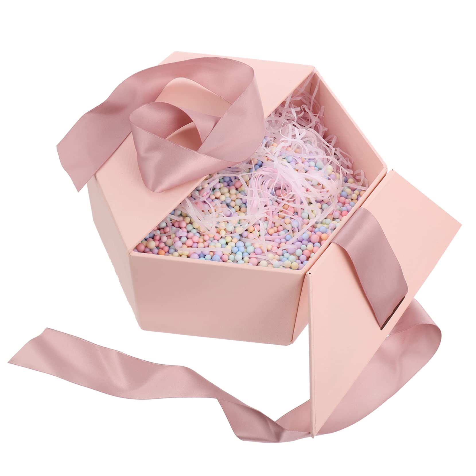 SOLUSTRE Sechseckige Geschenkbox aus Geschenkverpackung für Valentinstag und Hochzeit zum Verpacken von Süßigkeiten und Geschenken