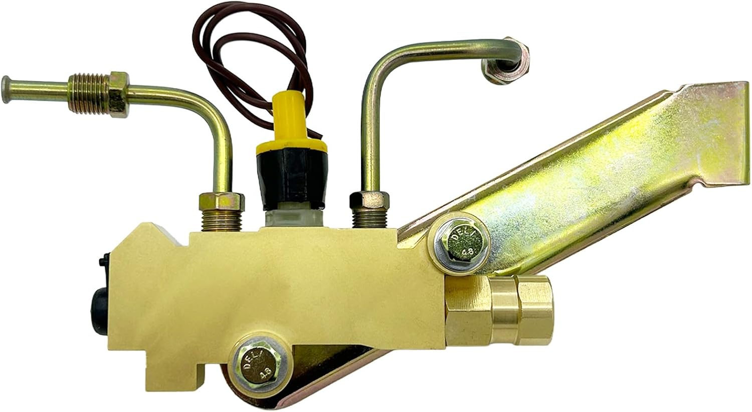 PV4 Brass Brake Proportioning Valve P-Kit with Lines & Bracket, for 4-Wheel Disc Brake Systems, Fits 1/2" & 9/16" Ports, Replacement for 172-1361 172-2187 172-2174, Complete Performance Setup