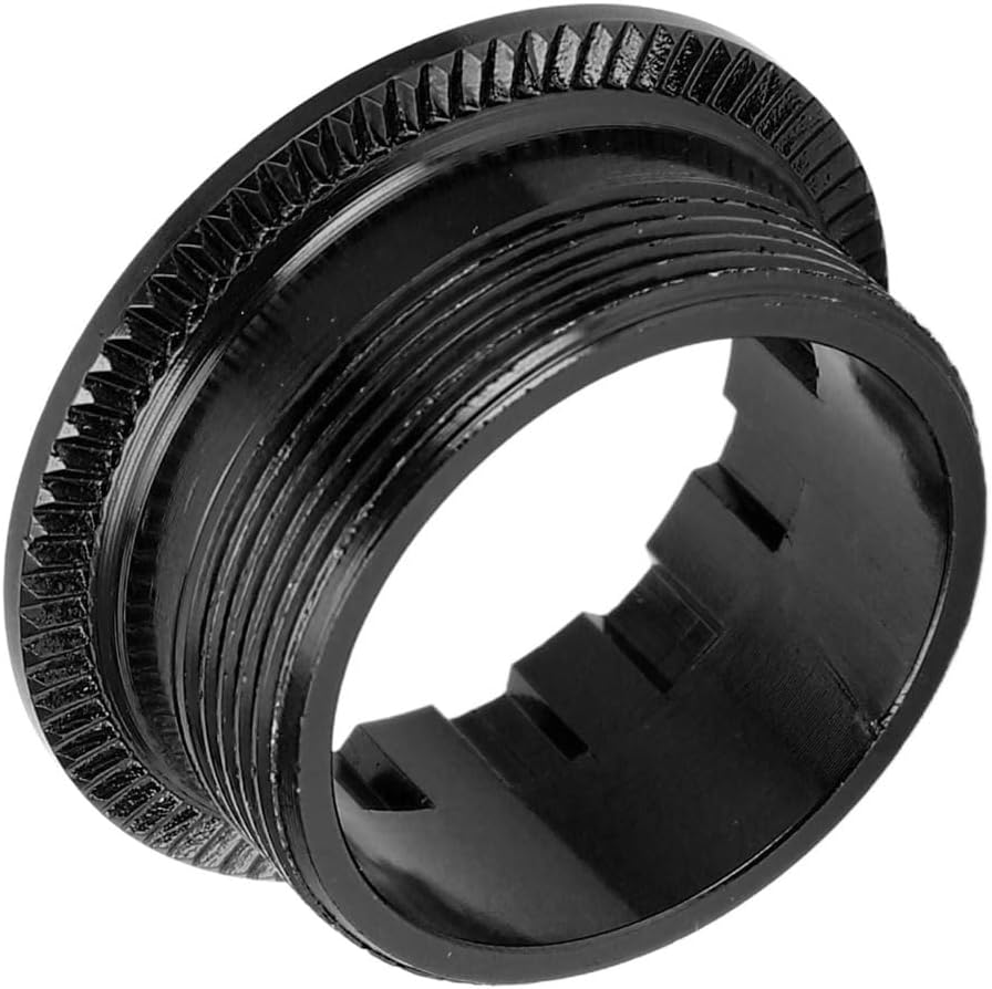 2PCS Aluminum Alloy Cassette Lockring Cover for 12 Speed Bikes – Compatible with M7100/M6100/M8100 Series, Lightweight Flywheel Lock Ring with Anti-Slip Grooves
