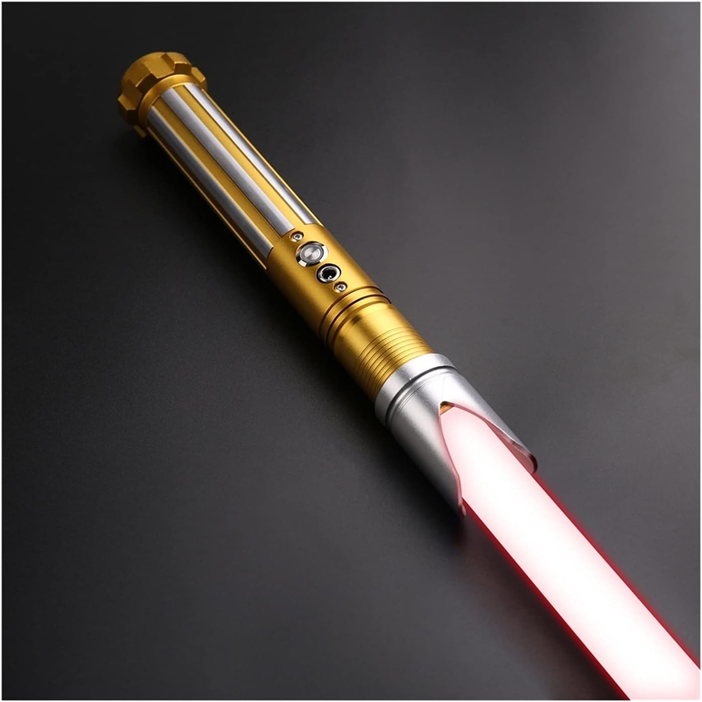 Youwu 力 Fコスプレ用ライトセーバー Rgb ライトセイバー12淡い色の金属アルミニウムhiltの変化 重い決闘 6つのサウンドフォント ライトセイバーのおもちゃをサポートします Handle Ts003 Gold 超激安特価 Color