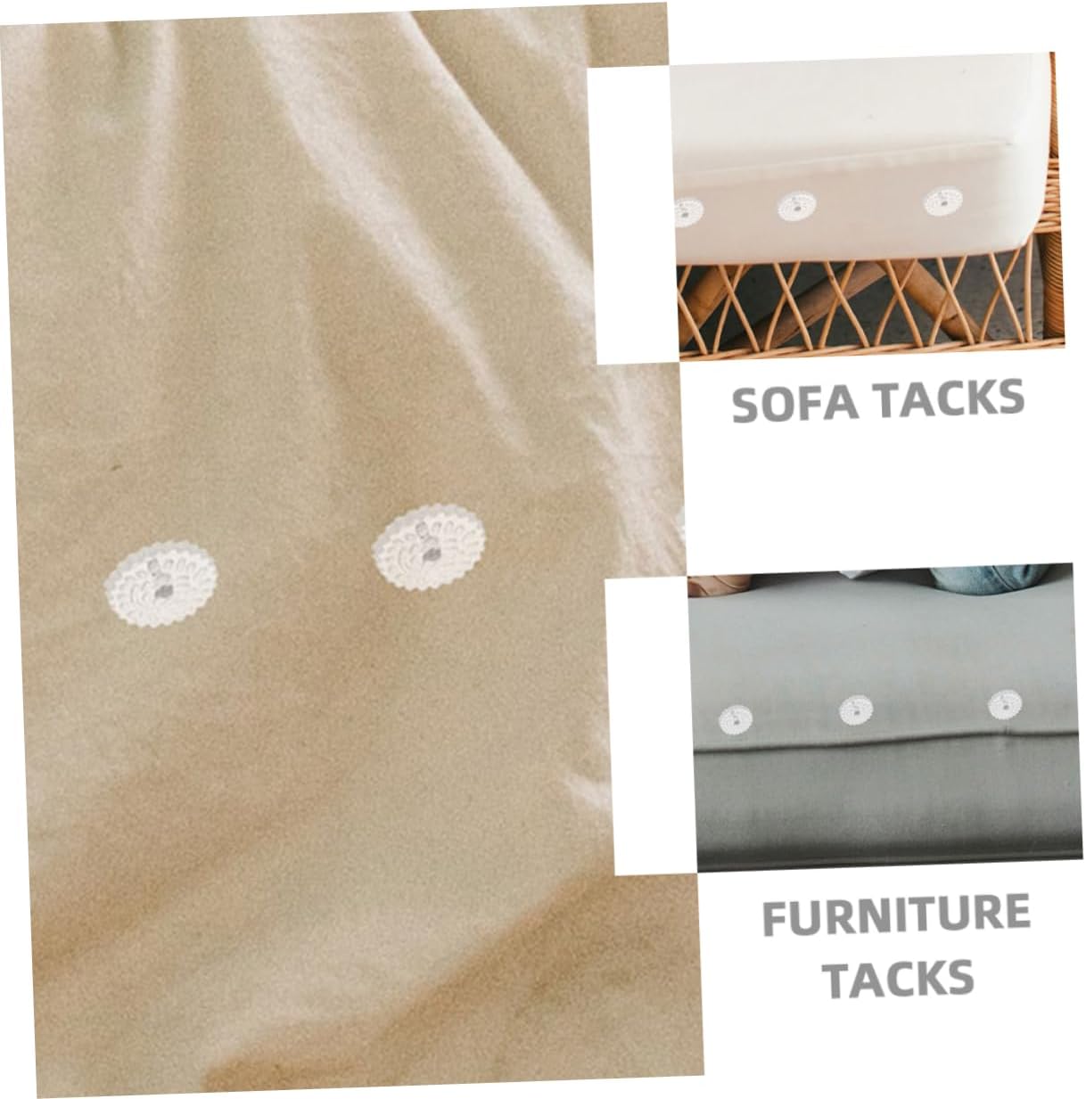 Cabilock 50pcs Transparent Plastic Spiral Furniture Tacks Reusable Upholstery Twist Pins for Sofa Cushions Bedskirts and Couch Slipcovers Lightweight Non Deforming Nails for Home Decor and