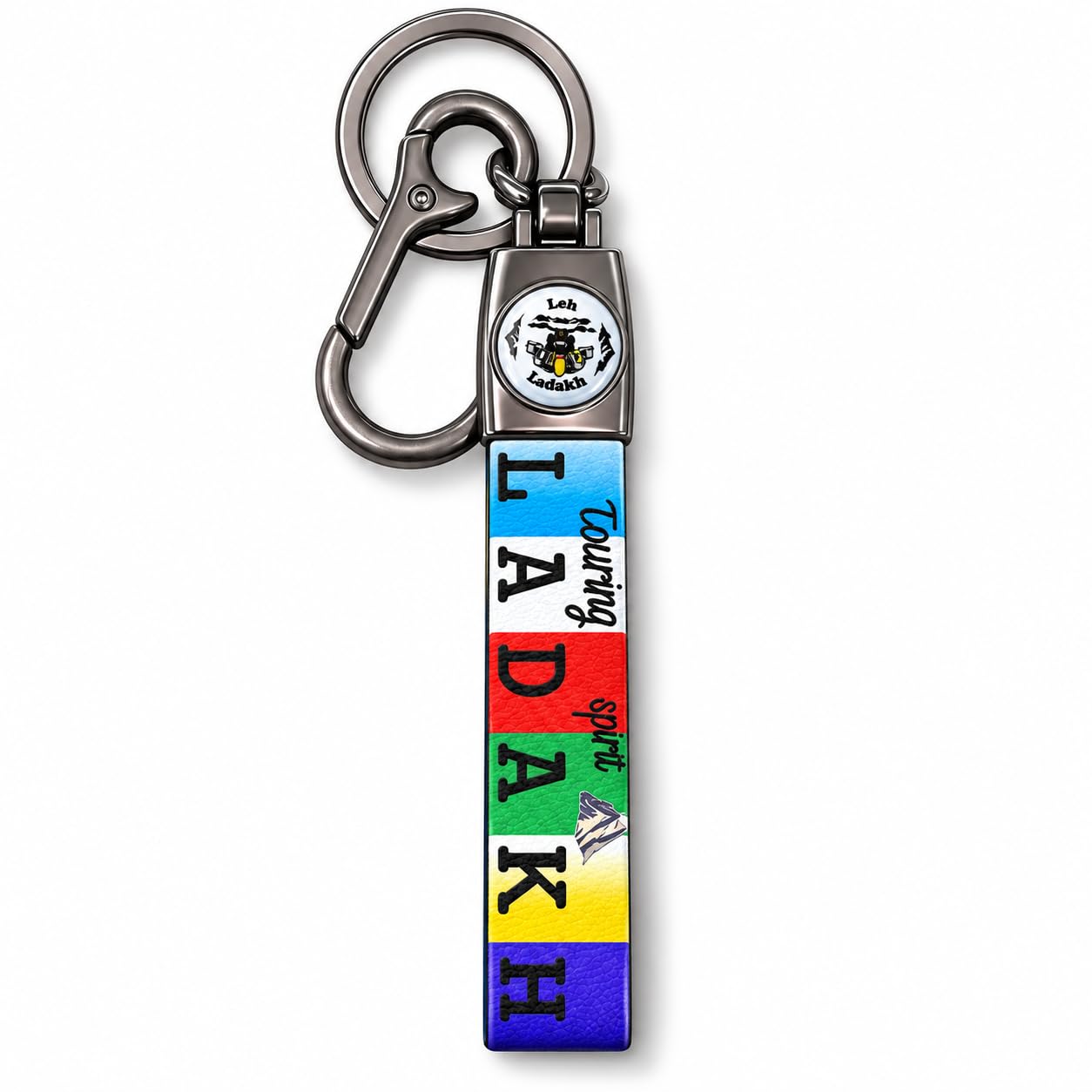 Leh キーリング ポーチ Iconic Keychains Leh Ladakh Touring Spirit Keychain with Carabiner
