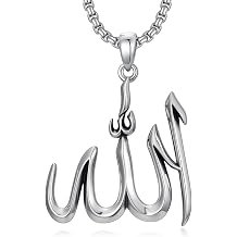 Allah Necklace 925 Sterling Silver Muslim Allah Pendant Islamic Jewelry